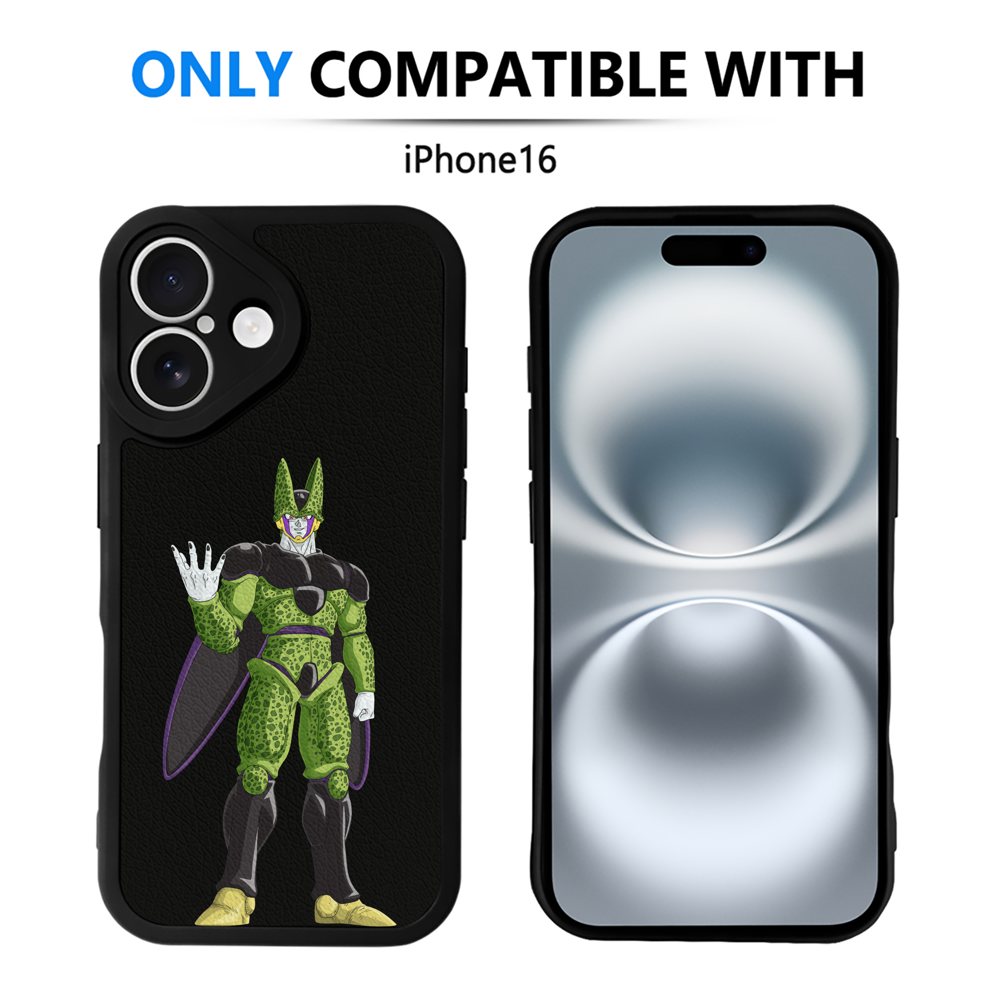 （画像用） ドラゴンボール セル DRAGON BALL Cell 【iPhone 16シリーズ対応】シリコンスマホケース（レザー調） 材質：シリコン